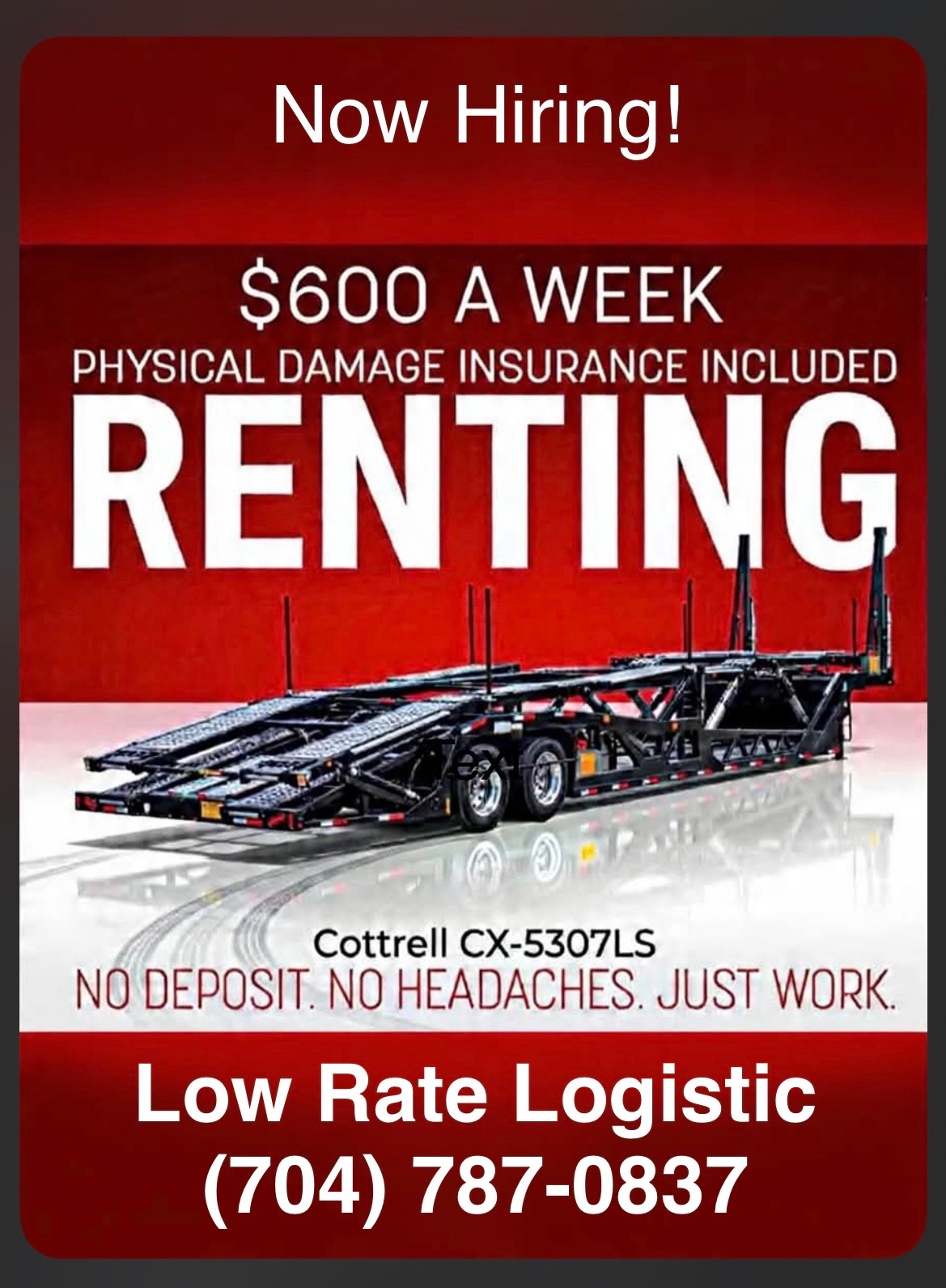 Low Rate Logistic fleet on the road